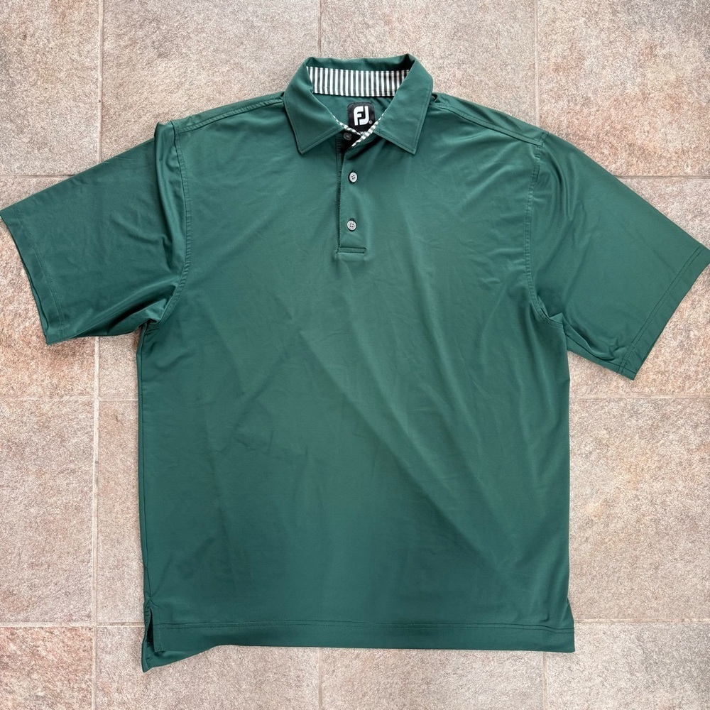 FootJoy Men's Green Polo Shirt Golf Large